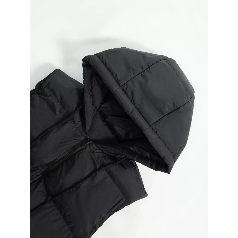 Longline Padded Hooded Vest Coat Apparel and Accessories