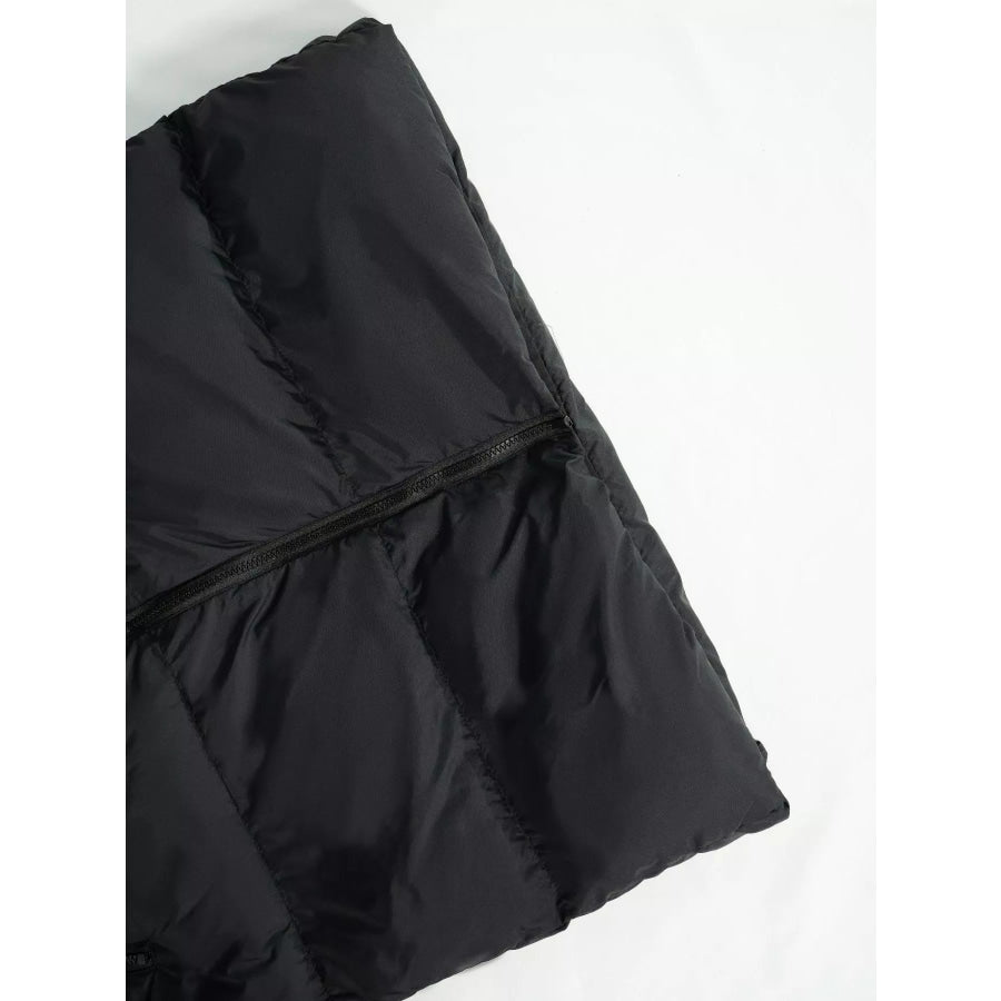Longline Padded Hooded Vest Coat Apparel and Accessories