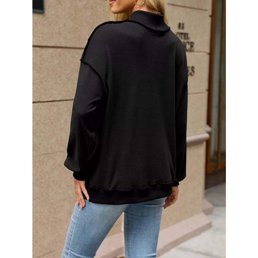 Loose Fit Crew Neck Sweatshirt Apparel and Accessories