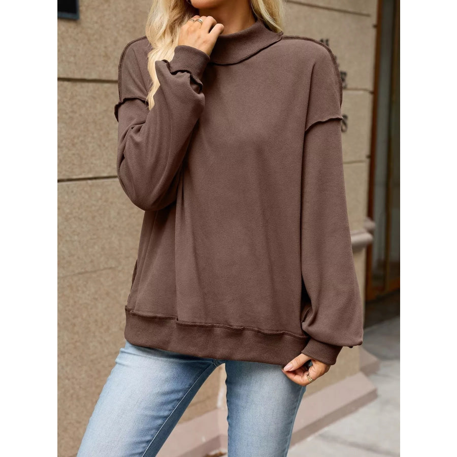 Loose Fit Crew Neck Sweatshirt Apparel and Accessories