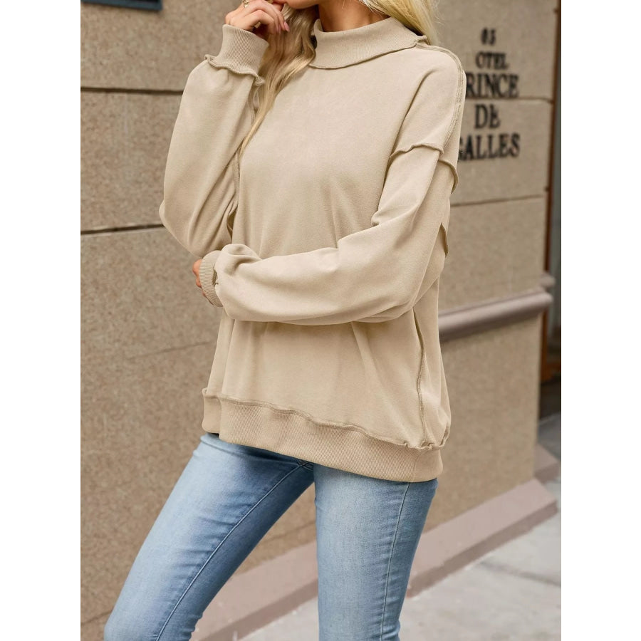 Loose Fit Crew Neck Sweatshirt Apparel and Accessories
