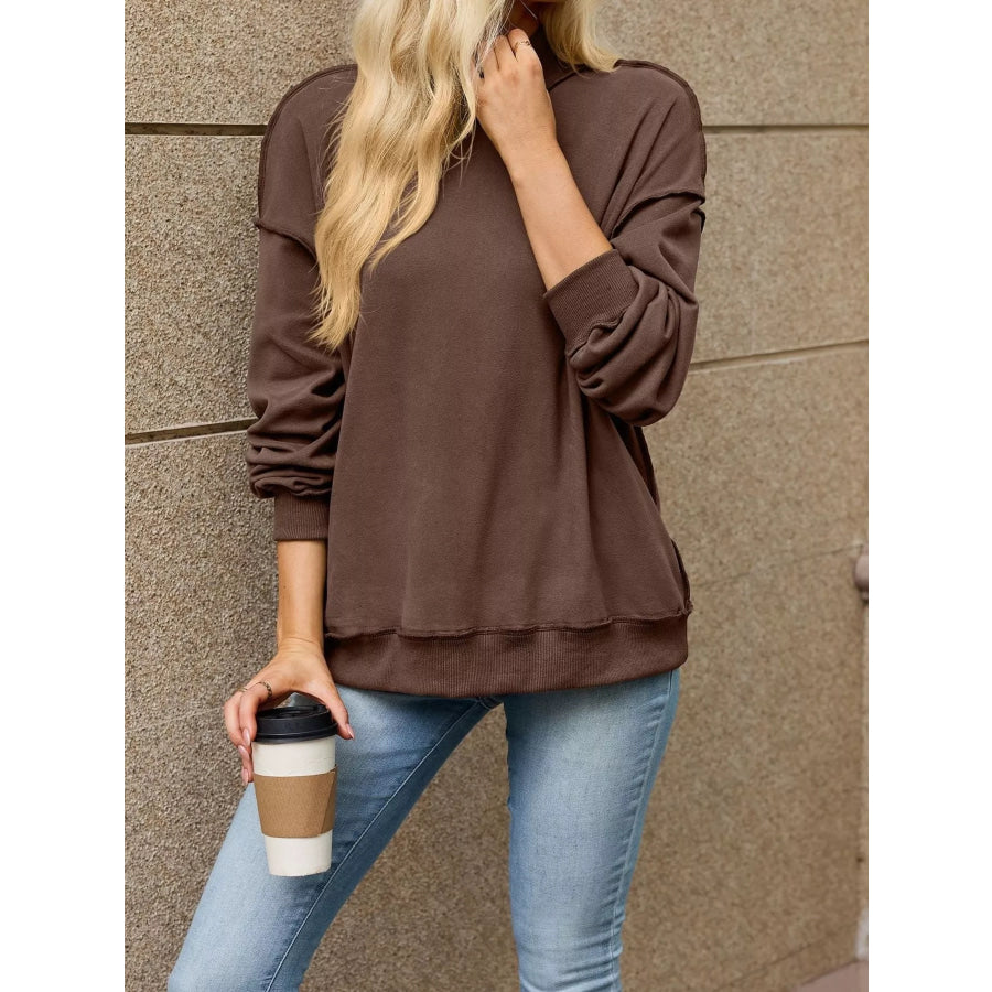 Loose Fit Crew Neck Sweatshirt Apparel and Accessories