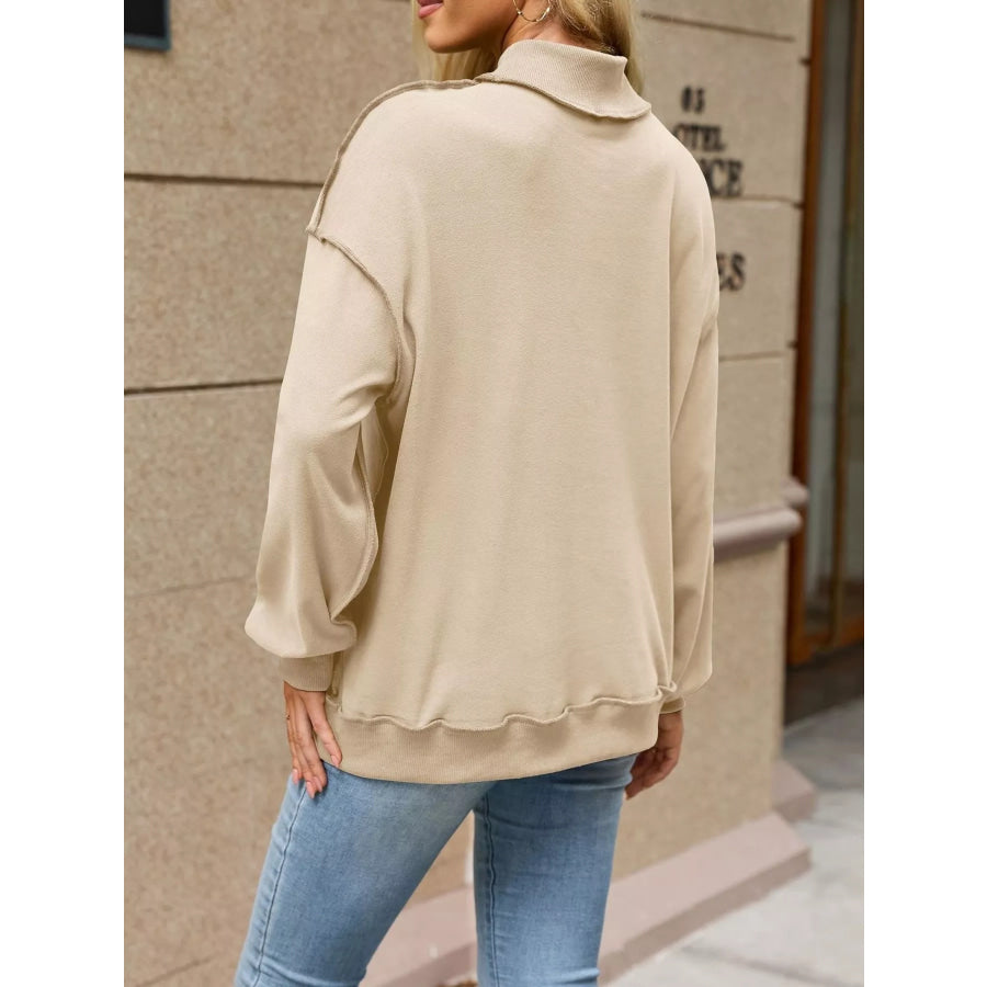 Loose Fit Crew Neck Sweatshirt Apparel and Accessories