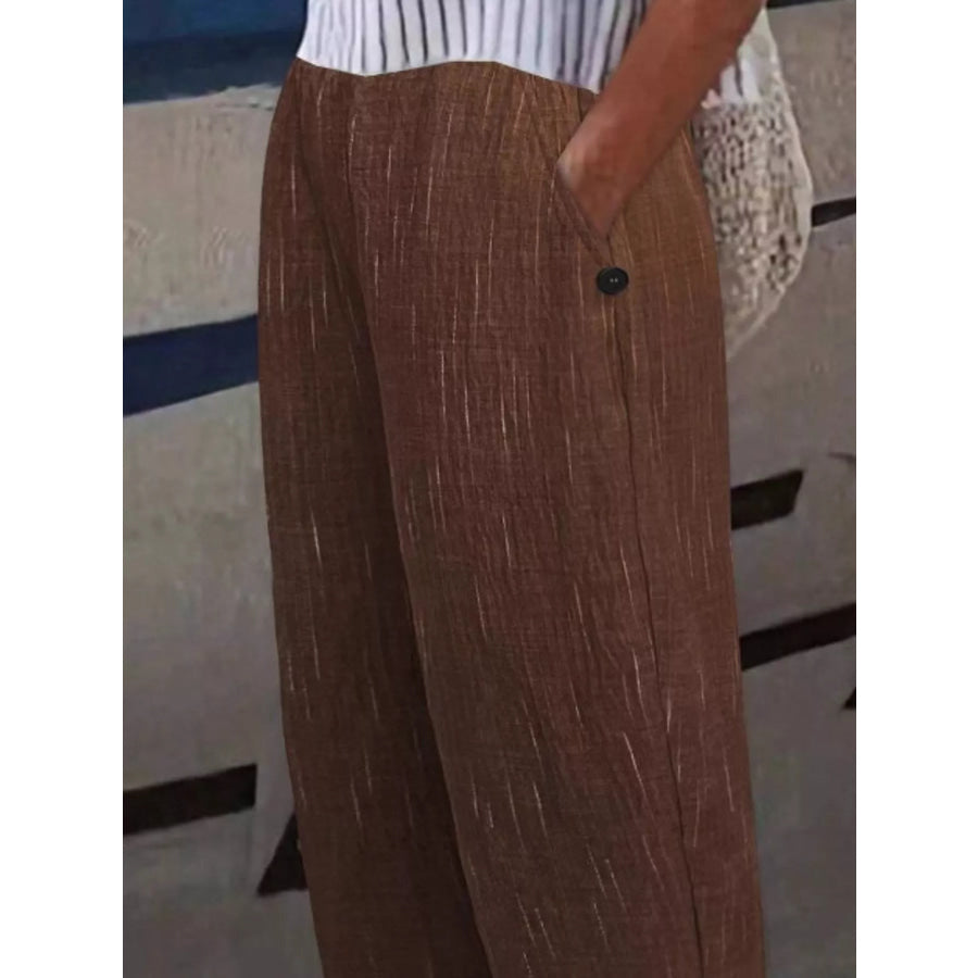 Loose Fit Cropped Pants Apparel and Accessories