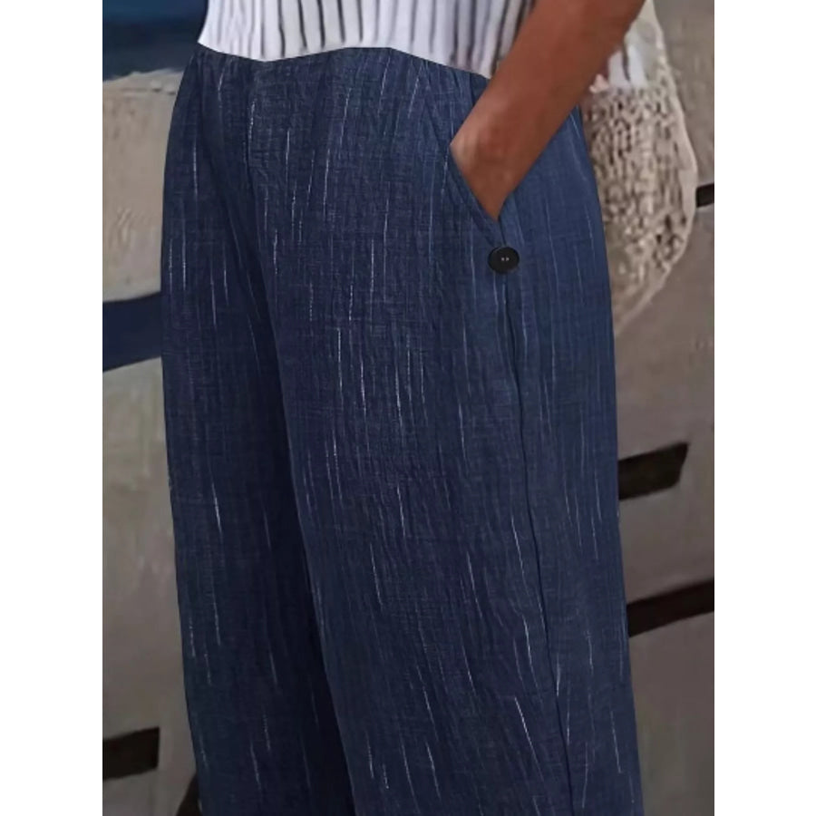 Loose Fit Cropped Pants Apparel and Accessories