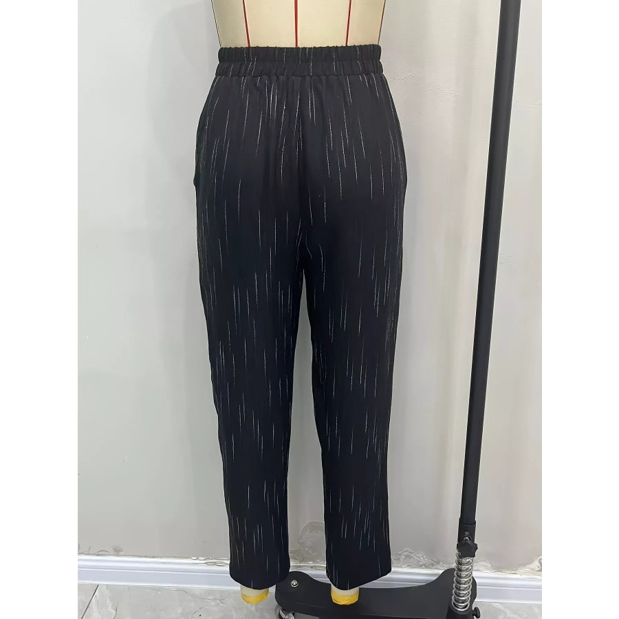 Loose Fit Cropped Pants Apparel and Accessories