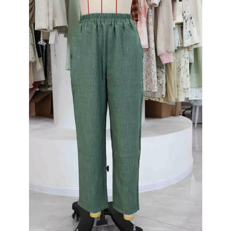 Loose Fit Cropped Pants Apparel and Accessories