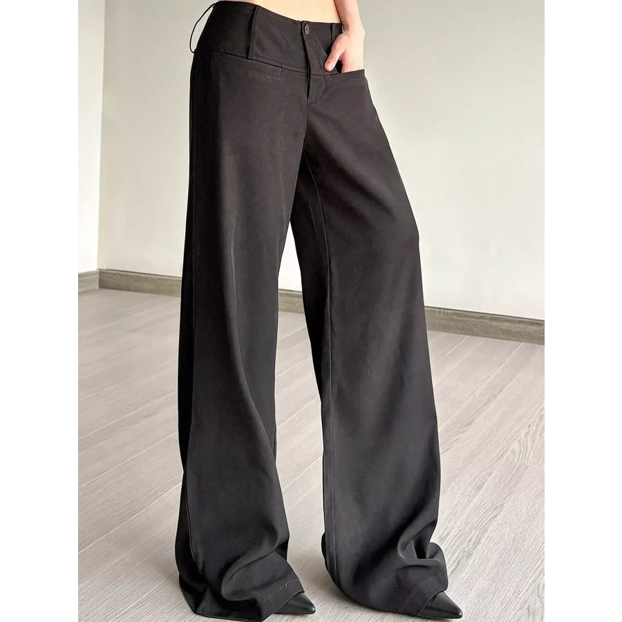 Loose Fit Flare Pants Apparel and Accessories