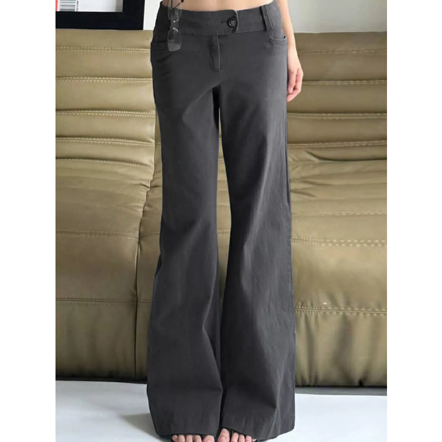 Loose Fit Flare Pants Apparel and Accessories