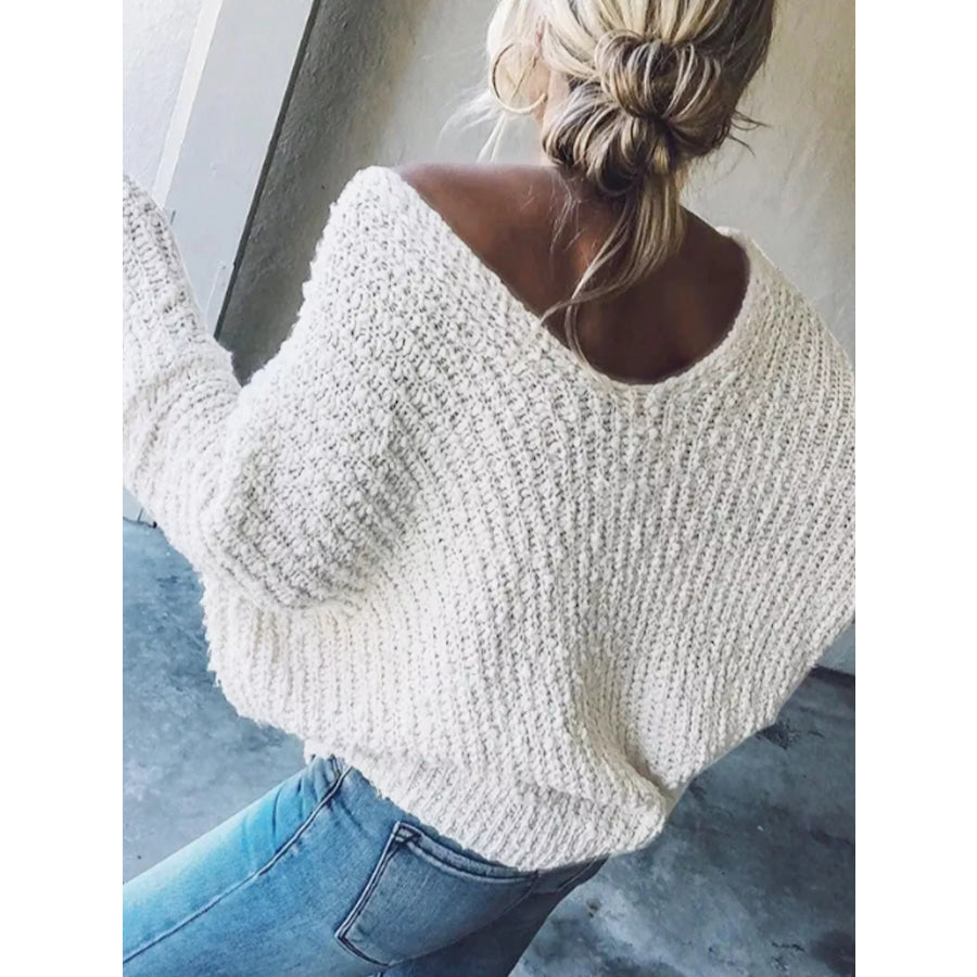 Loose Fit Long Sleeve Sweater Apparel and Accessories