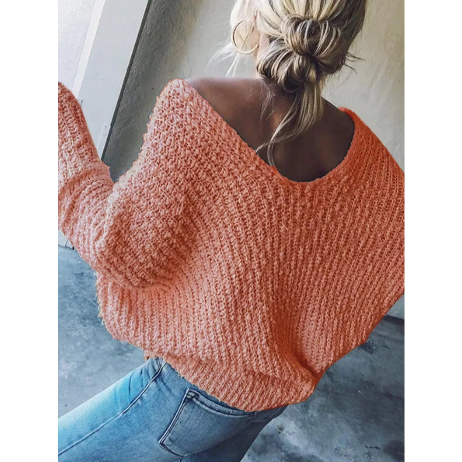 Loose Fit Long Sleeve Sweater Apparel and Accessories