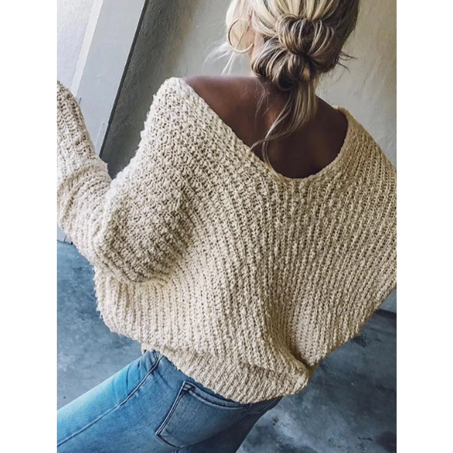 Loose Fit Long Sleeve Sweater Apparel and Accessories