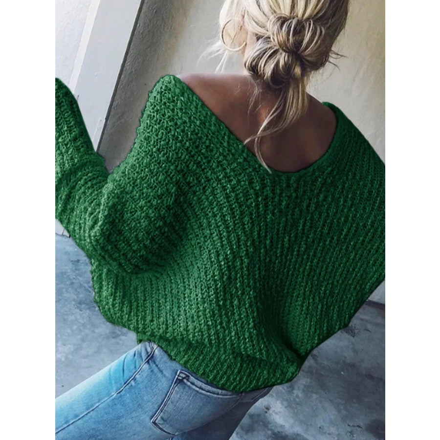 Loose Fit Long Sleeve Sweater Apparel and Accessories