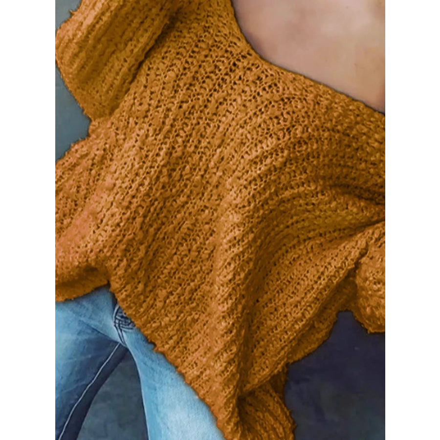 Loose Fit Long Sleeve Sweater Apparel and Accessories