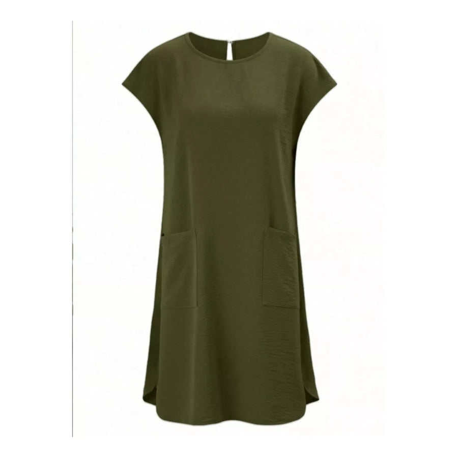 Loose Fit T-Shirt Dress with Pockets Apparel and Accessories