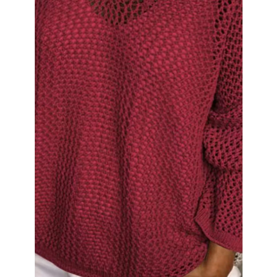 Loose Knit Hooded Cover Up Apparel and Accessories