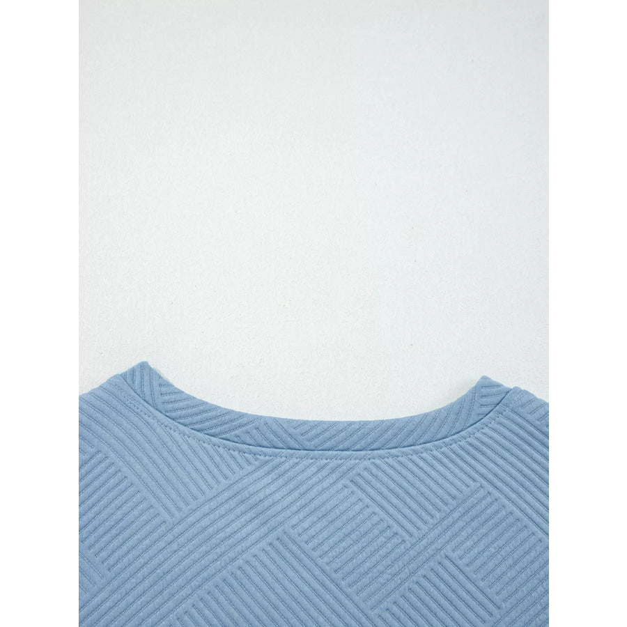 Loose Textured Top and Pants 2pcs Outfit Set Apparel and Accessories