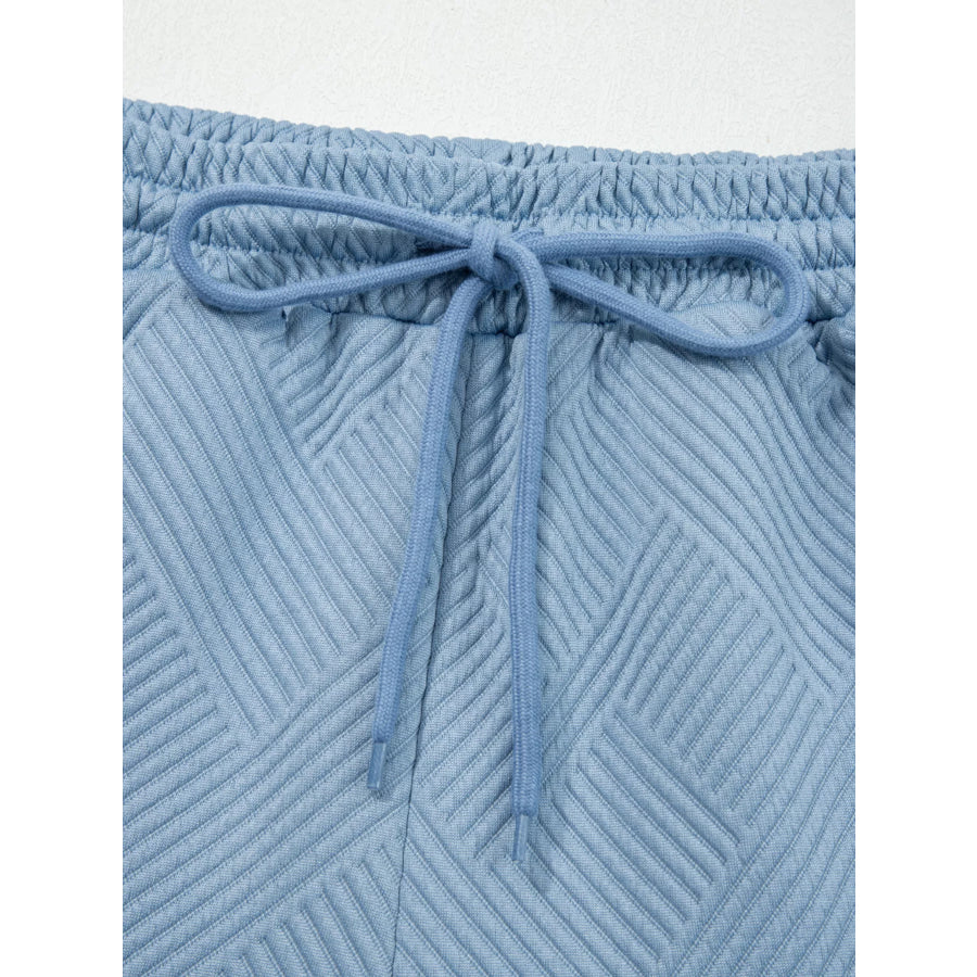 Loose Textured Top and Pants 2pcs Outfit Set Apparel and Accessories
