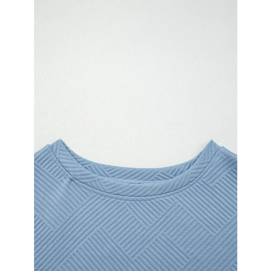 Loose Textured Top and Pants 2pcs Outfit Set Apparel and Accessories