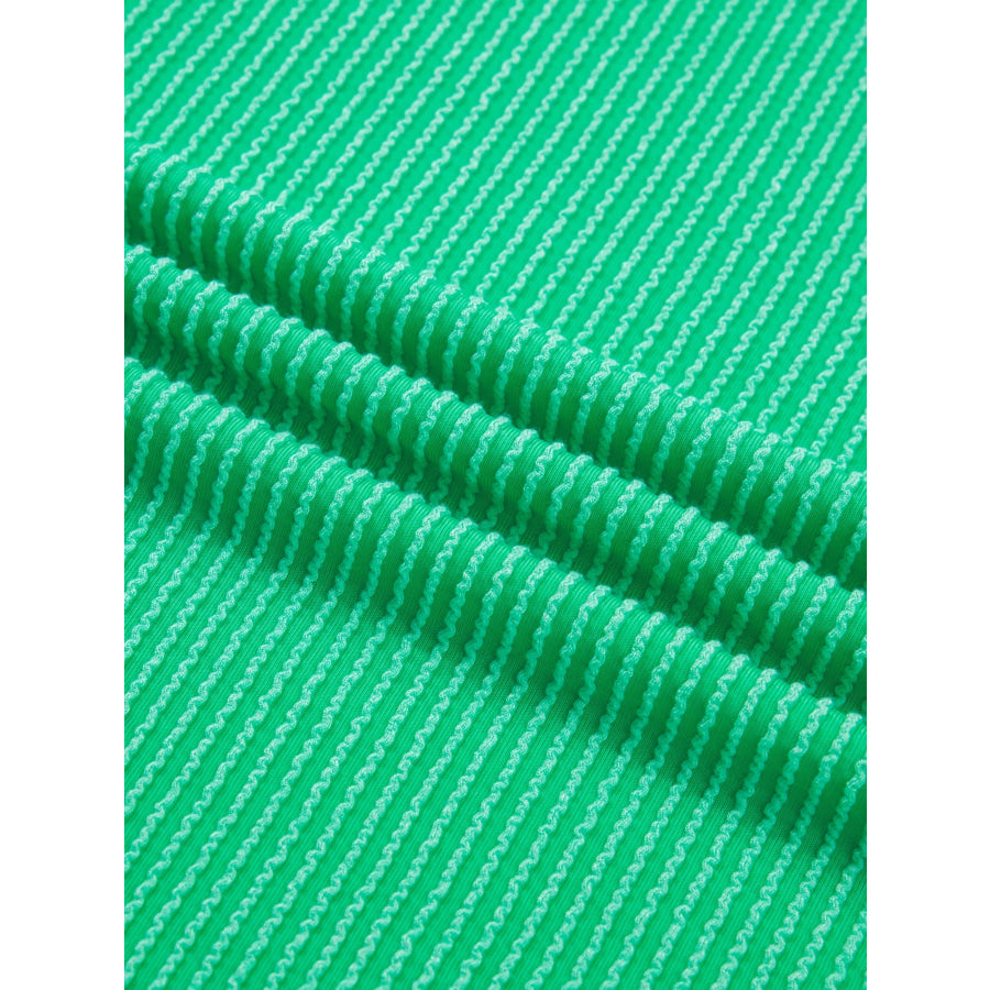 Loose Uneven Hem Twist Ribbed T Shirt Apparel and Accessories