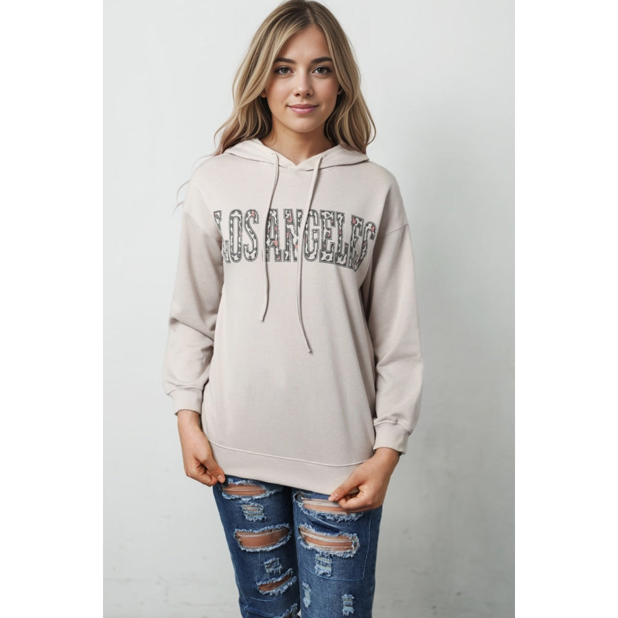 LOS ANGELES Graphic Hoodie Light Gray / S