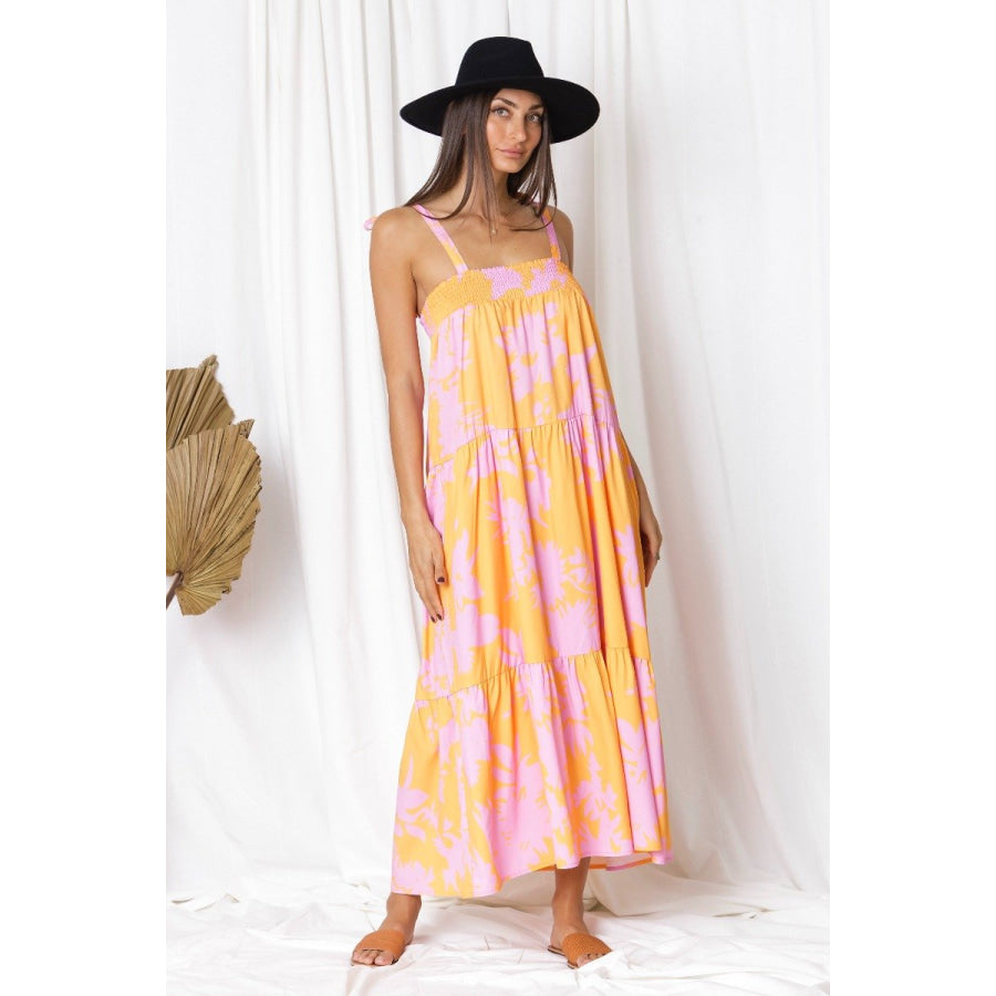 New! Love Lily The Label - Pink Caribbean Tiered Maxi Dress Maxi Dress