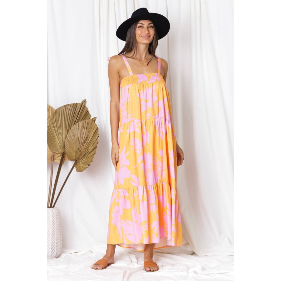 New! Love Lily The Label - Pink Caribbean Tiered Maxi Dress Maxi Dress