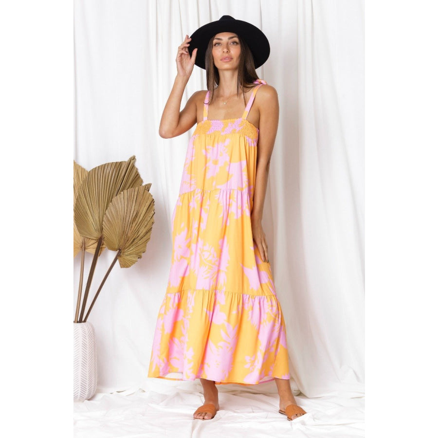 New! Love Lily The Label - Pink Caribbean Tiered Maxi Dress Maxi Dress