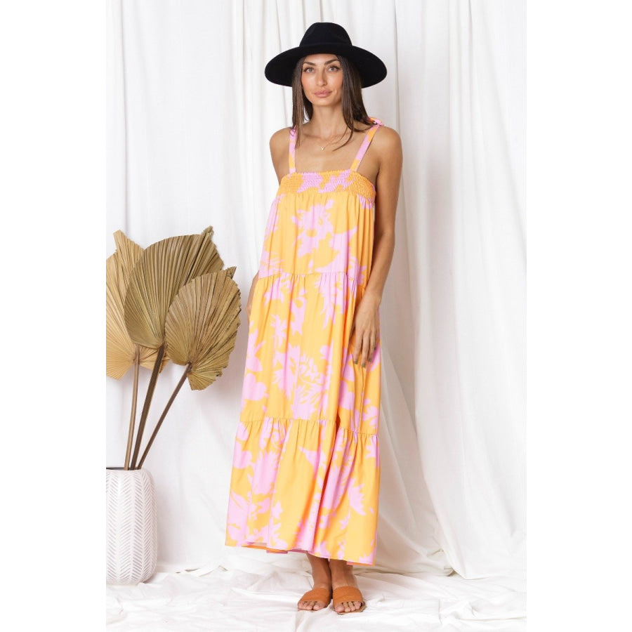 New! Love Lily The Label - Pink Caribbean Tiered Maxi Dress Maxi Dress