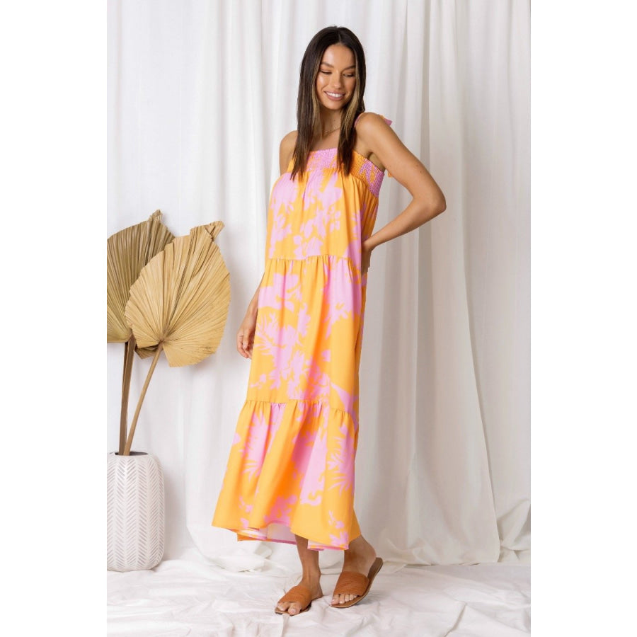 New! Love Lily The Label - Pink Caribbean Tiered Maxi Dress Maxi Dress