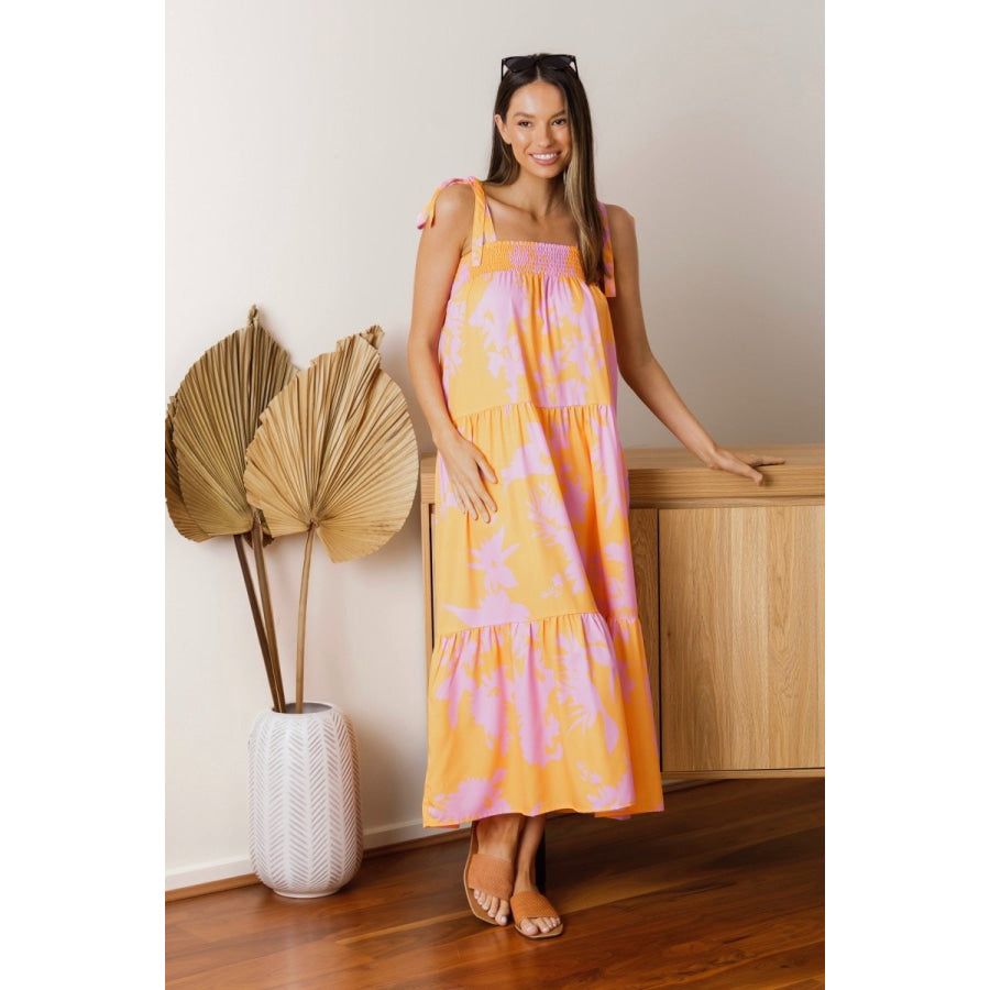 New! Love Lily The Label - Pink Caribbean Tiered Maxi Dress Maxi Dress