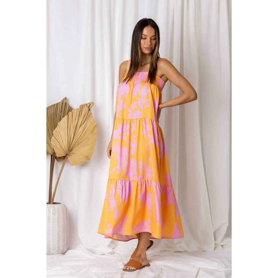 New! Love Lily The Label - Pink Caribbean Tiered Maxi Dress Maxi Dress