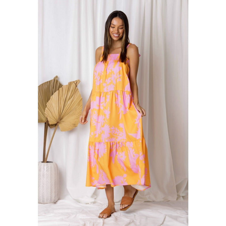 New! Love Lily The Label - Pink Caribbean Tiered Maxi Dress Maxi Dress