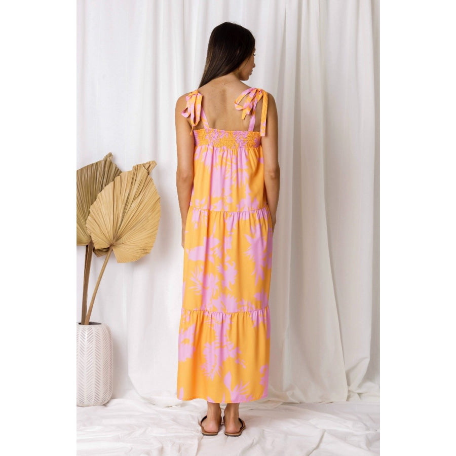 New! Love Lily The Label - Pink Caribbean Tiered Maxi Dress Maxi Dress