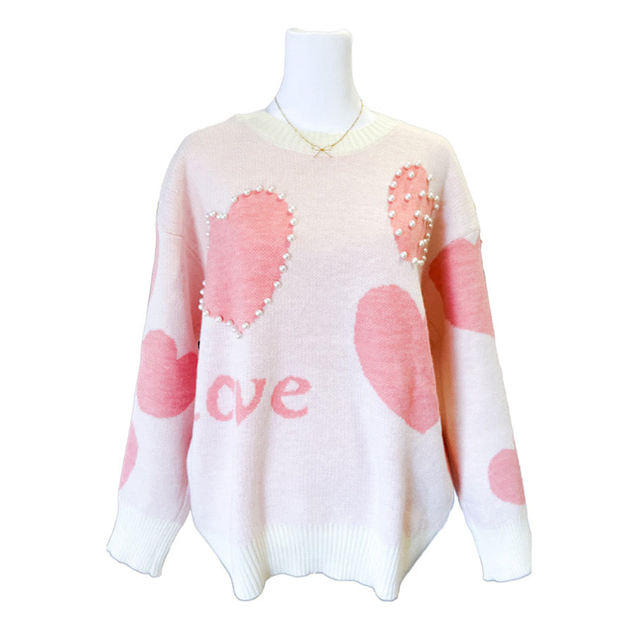 Love Pearl Heart Sweater WS 104 Sweaters