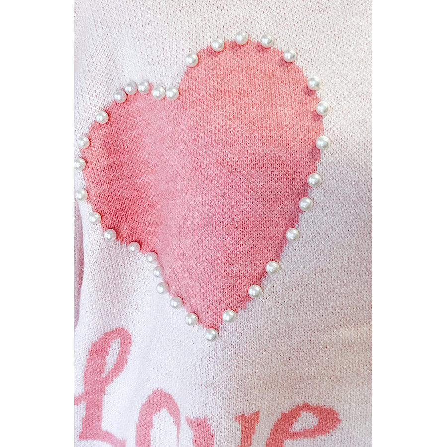 Love Pearl Heart Sweater WS 104 Sweaters