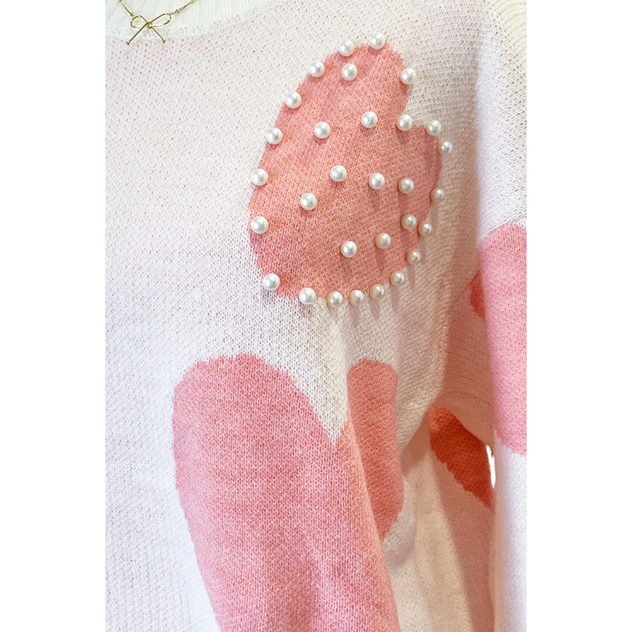 Love Pearl Heart Sweater WS 104 Sweaters