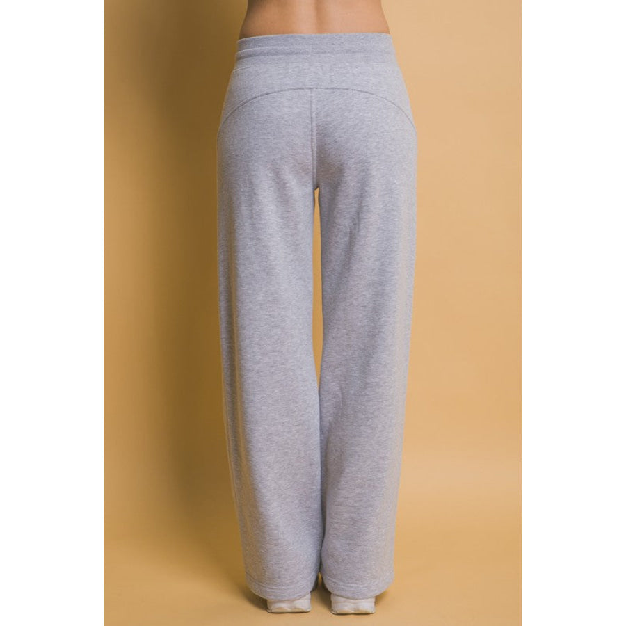 Love Tree Drawstring Wide Leg Sweatpants with Pockets Apparel and Accessories