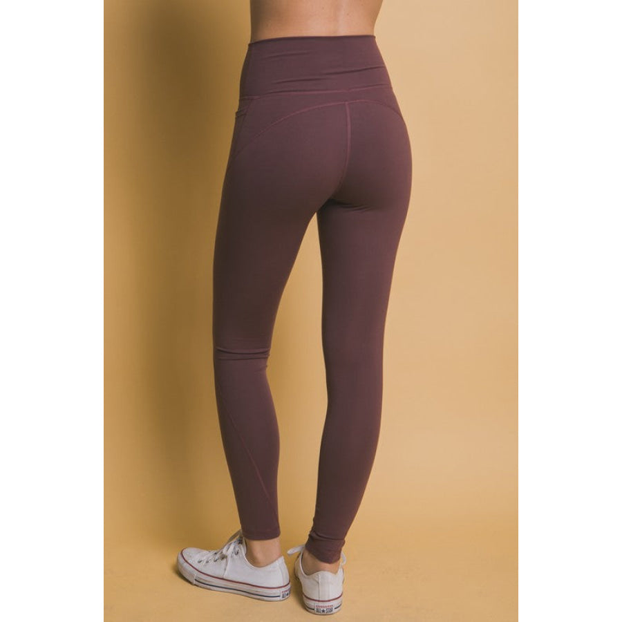 Love Tree High Waist Leggings with Side Pockets Apparel and Accessories