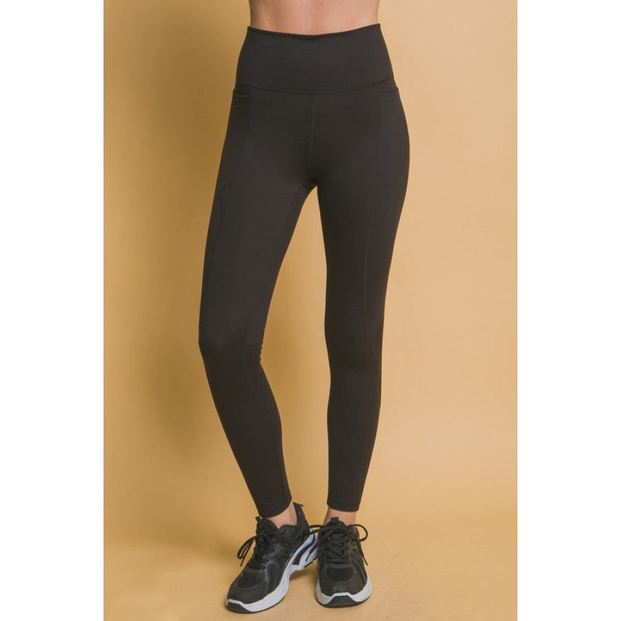 Love Tree High Waist Leggings with Side Pockets Black / S Apparel and Accessories