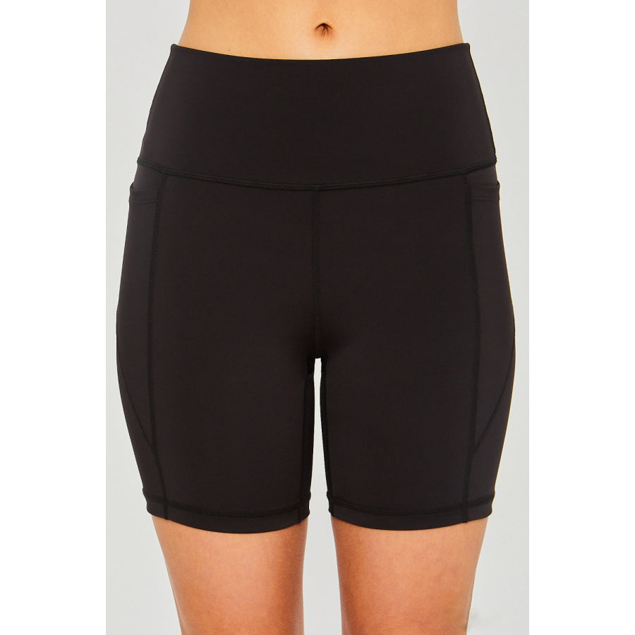 Love Tree High Waist Seam Detail Active Shorts Apparel and Accessories