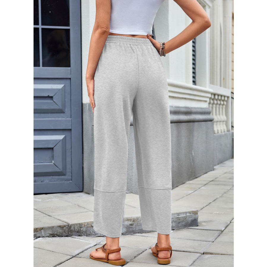 Lovelet Elastic Waist Wide Leg Pants Apparel and Accessories