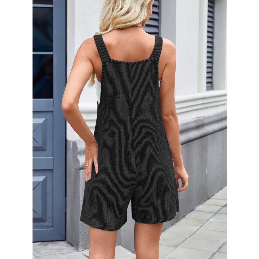 Lovelet Knotted Wide Strap Scoop Neck Overalls Apparel and Accessories