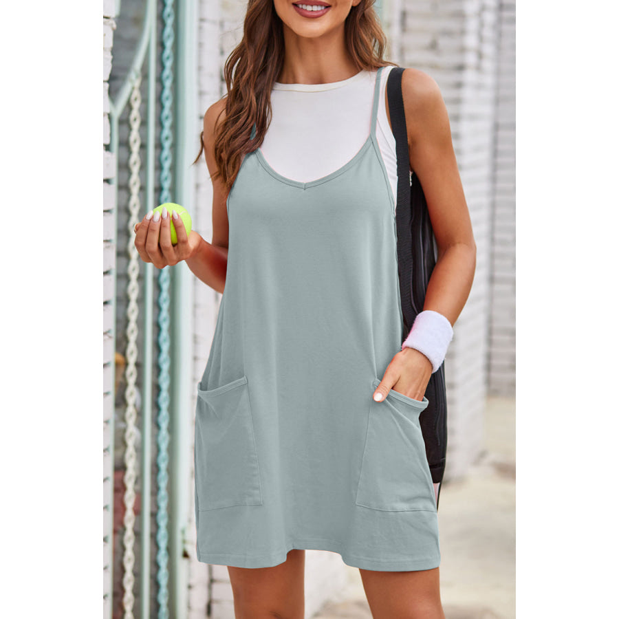 Lovelet Scoop Neck Cami Dress and Shorts Set Teal / S Apparel and Accessories