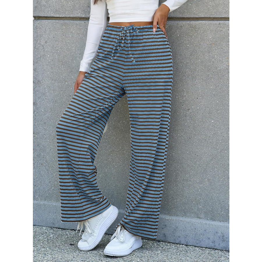 Lovelet Striped Wide Leg Pants Apparel and Accessories