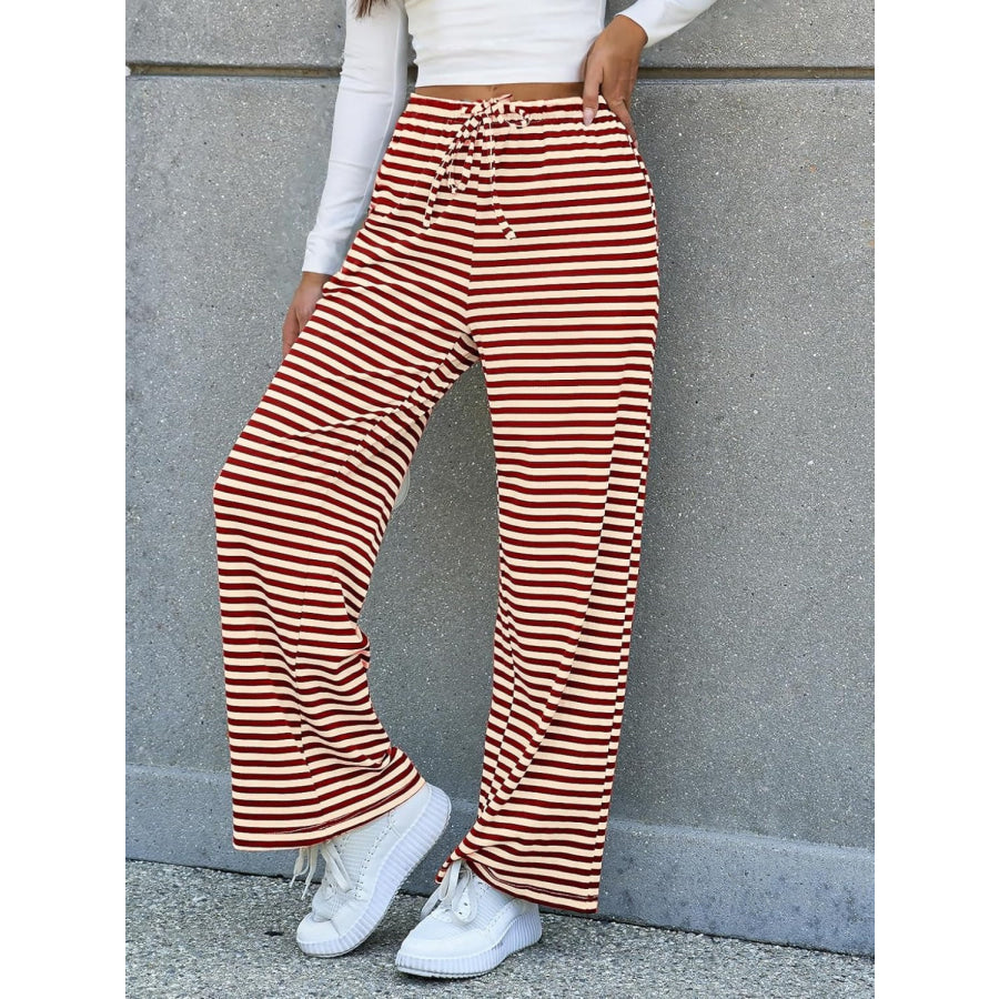 Lovelet Striped Wide Leg Pants Apparel and Accessories