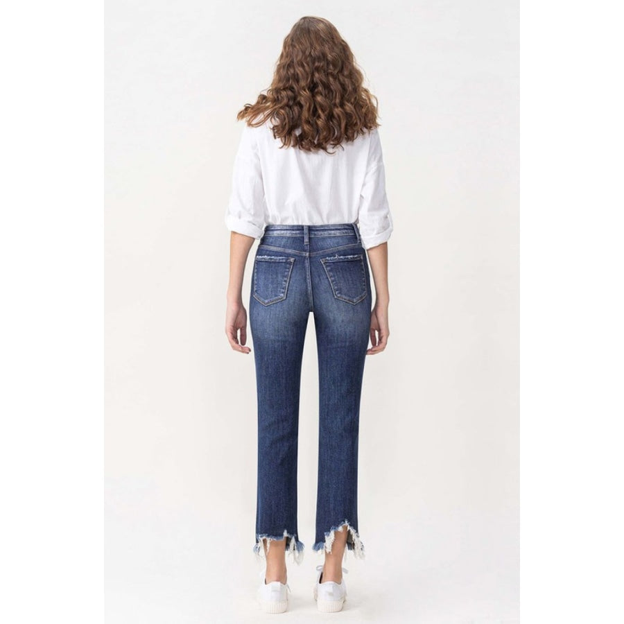 Lovervet Jackie Full Size High Rise Crop Straight Leg Jeans