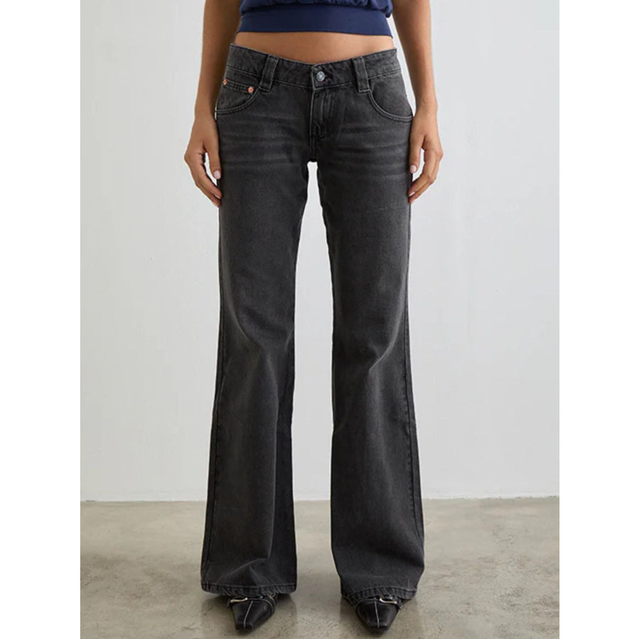 Low Rise Flare Leg Jeans Apparel and Accessories