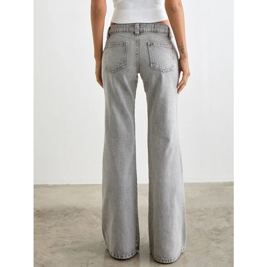 Low Rise Flare Leg Jeans Apparel and Accessories
