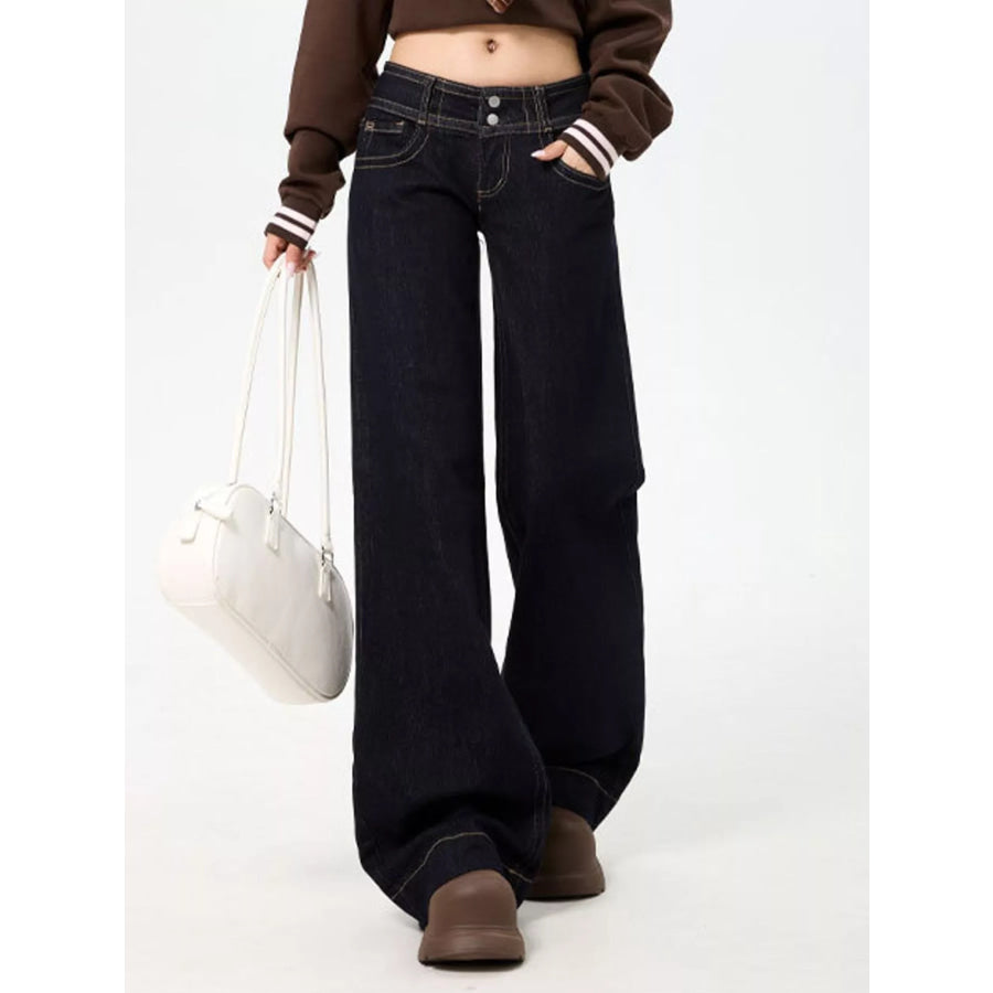Low-Rise Wide-Leg Jeans Apparel and Accessories